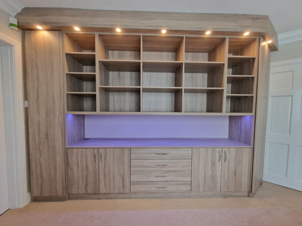 Custom built shelving 1