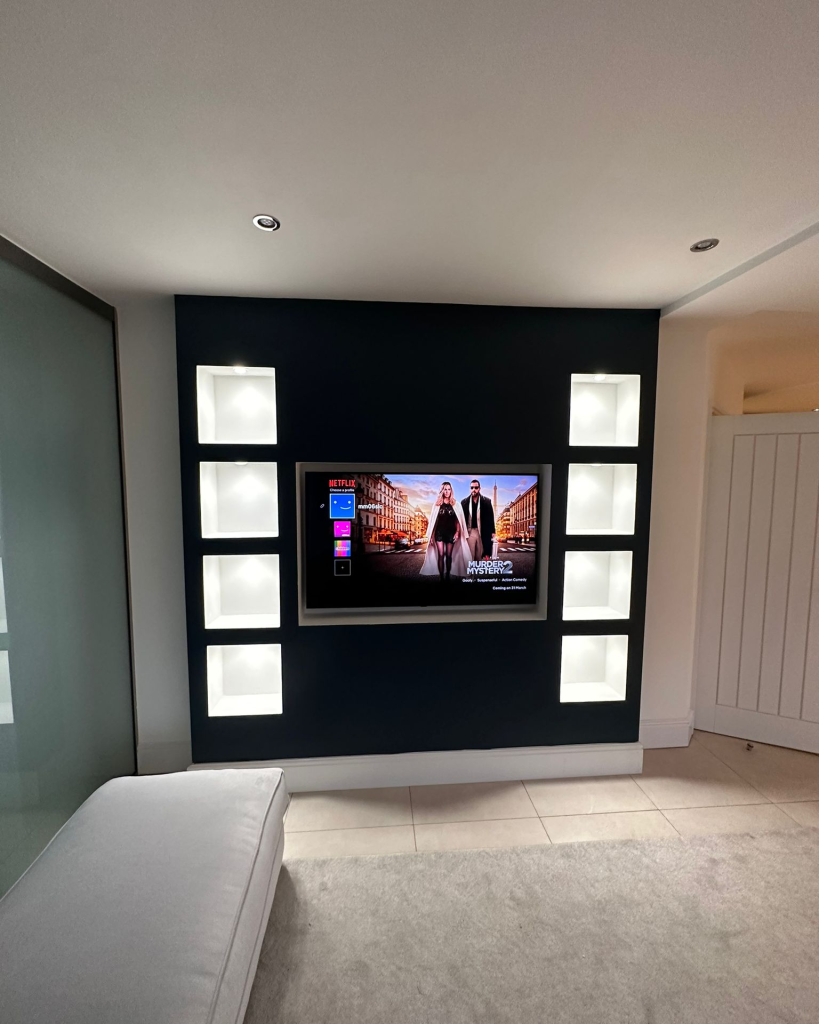 custom fitted media wall